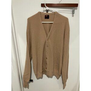Arnold Palmer by Robert Bruce Vintage 70's Men's Golf Cardigan, Tan, Size XXL Ta